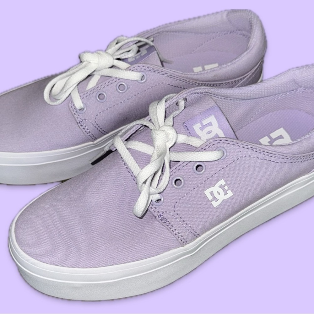 DC Purple Skate Sneakers with Canvas Upper
